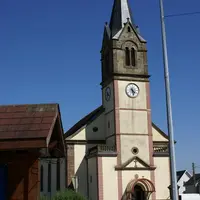 L'église Saint-Maurice au centre de Guewenheim, à l'entrée de la Vallée de la Doller DR