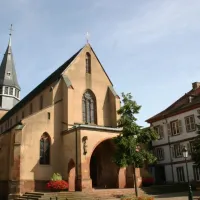 L'église Saint Nicolas de Haguenau a été restaurée après la Seconde Guerre Mondiale DR