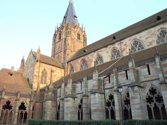 L\'église Saint-Pierre et Saint-Paul de Wissembourg arbore fièrement ses éléments gothiques