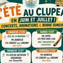 L'Été au Clupeau - apéro musical les pieds dans l'eau
