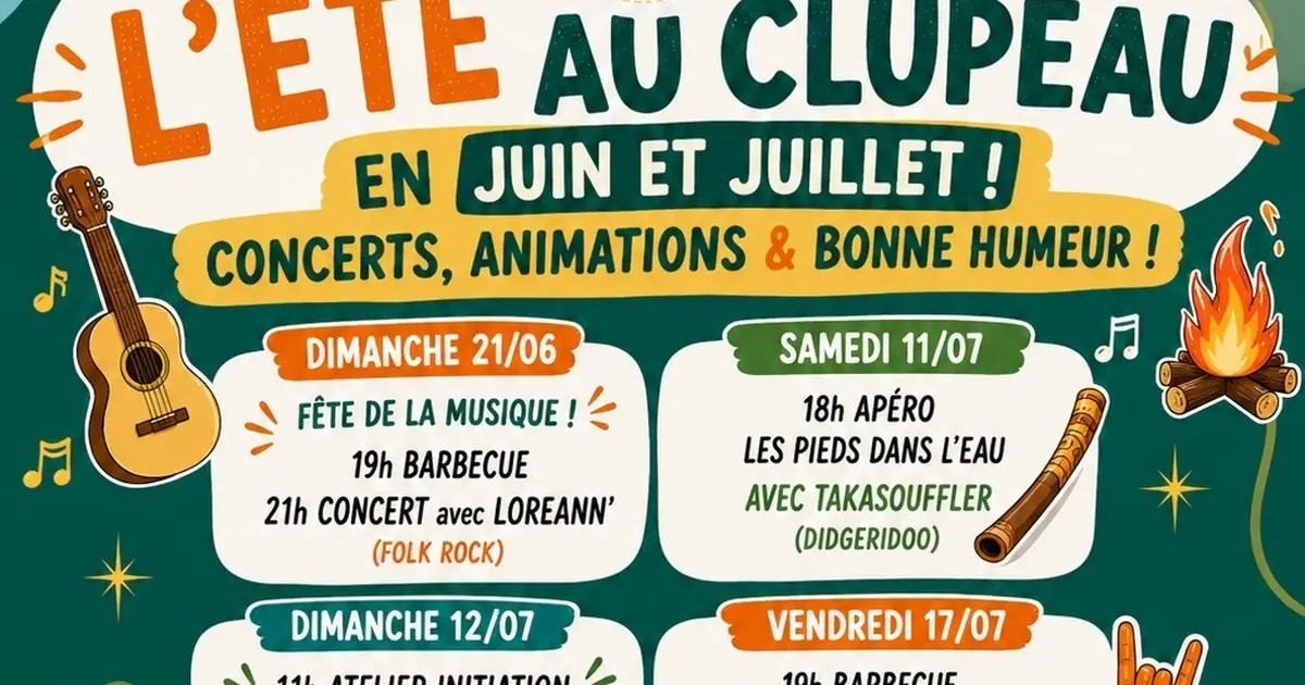 L'Été au Clupeau - barbecue et concert
