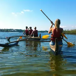 L'été de l'Office : Randonnée encadrée pirogue Hawaïenne au lac de Sanguinet