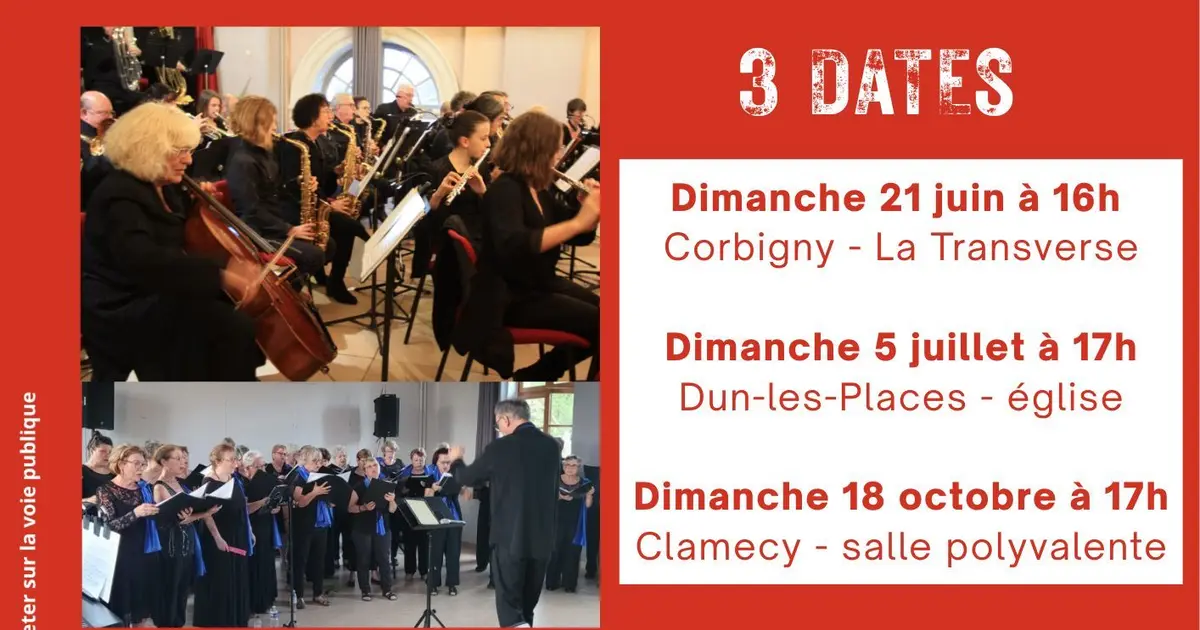 L'harmonie de Corbigny et la Philharmonie de Clamecy présentent : Bandes Originales