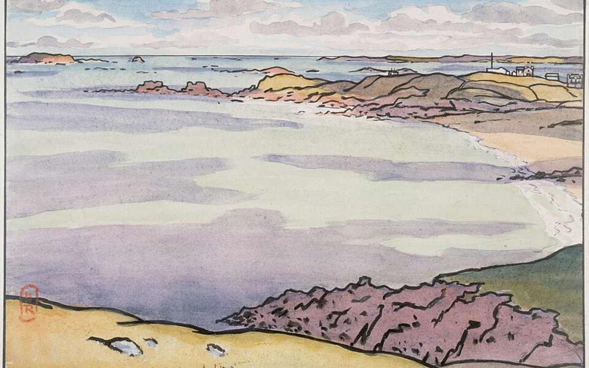 Peinture de paysage marin par Henri Rivière