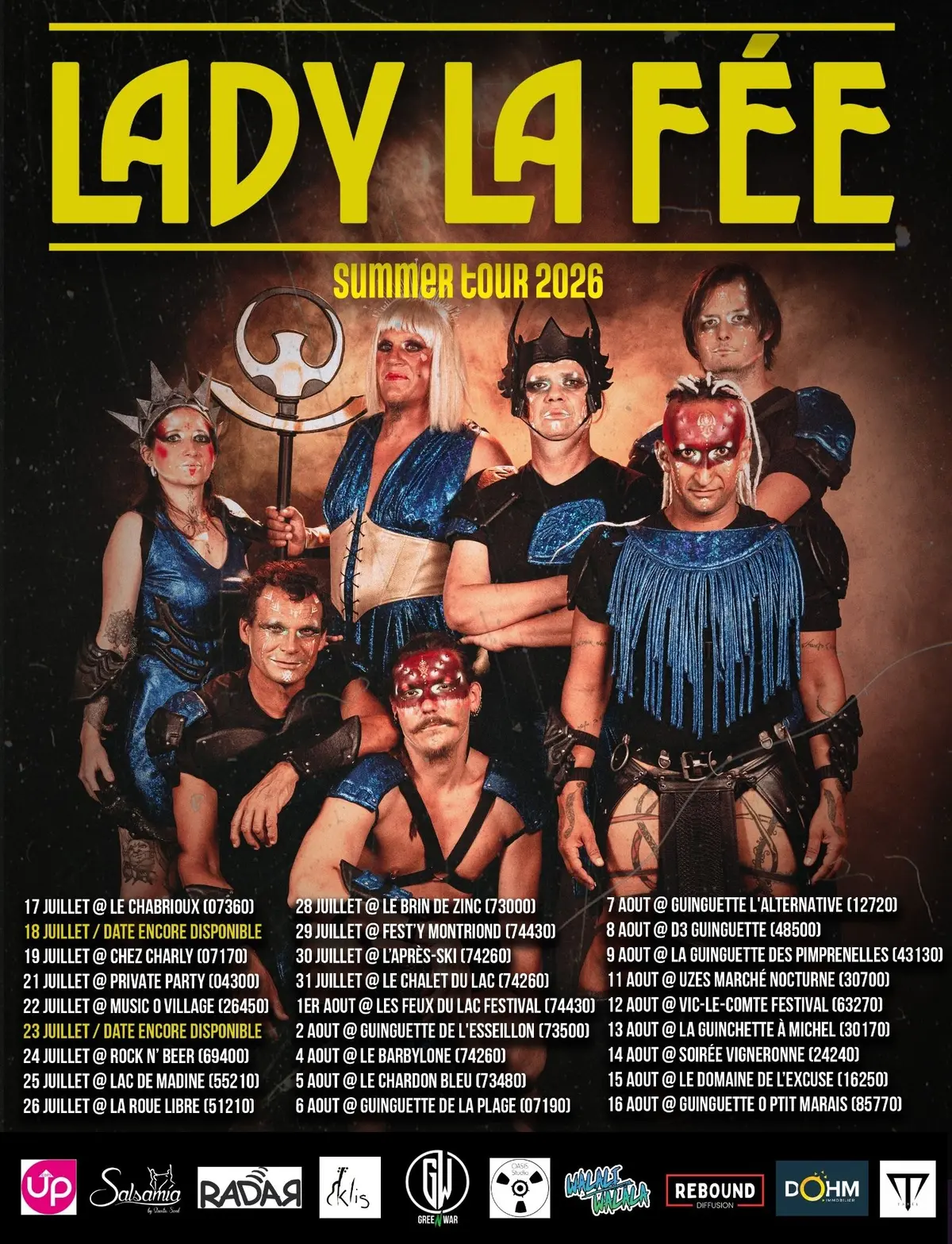 L'Hybrid Rock Kabaret de Lady La Fée en tournée estivale à travers la France