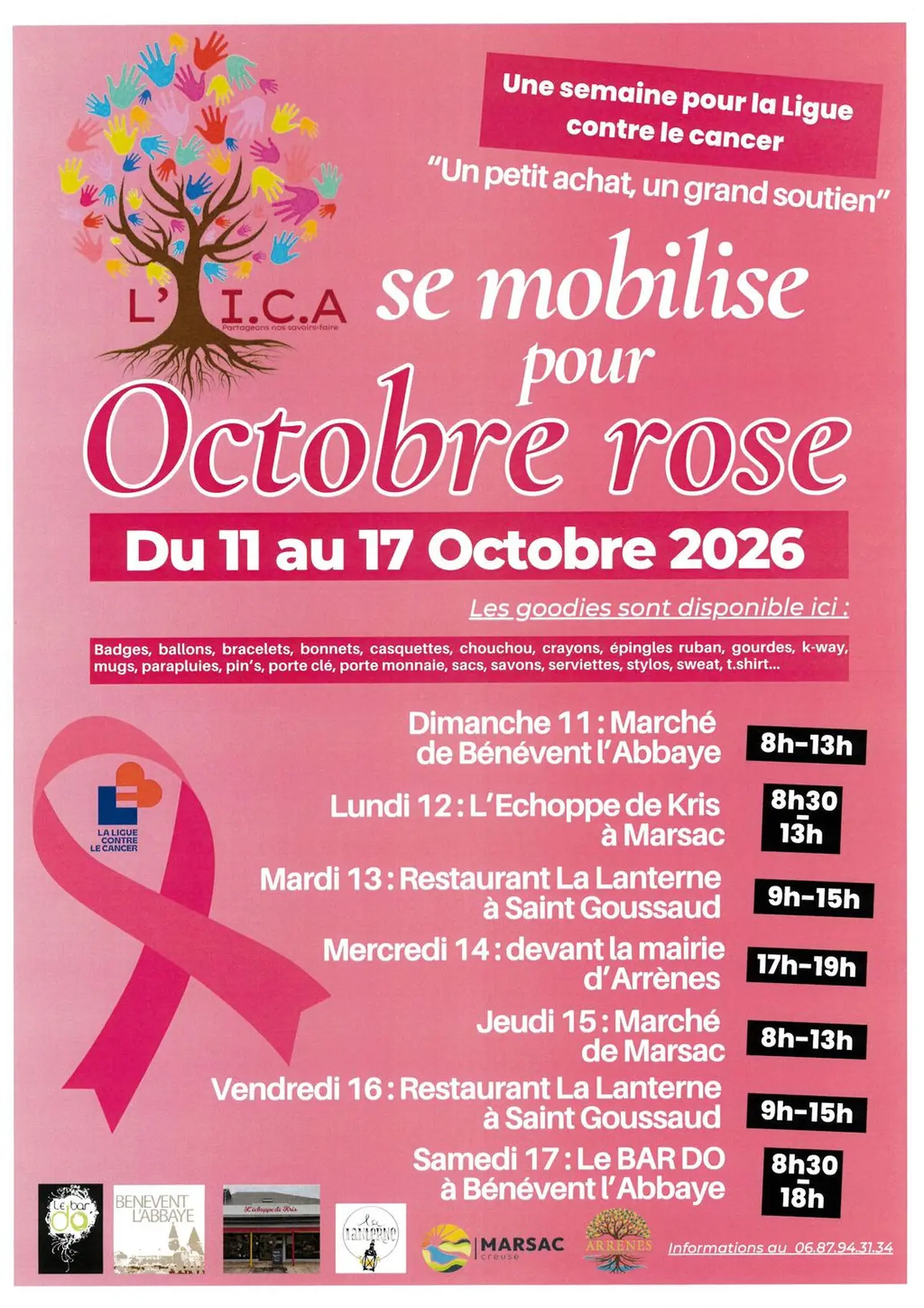 L'ICA se mobilise pour Octobre Rose