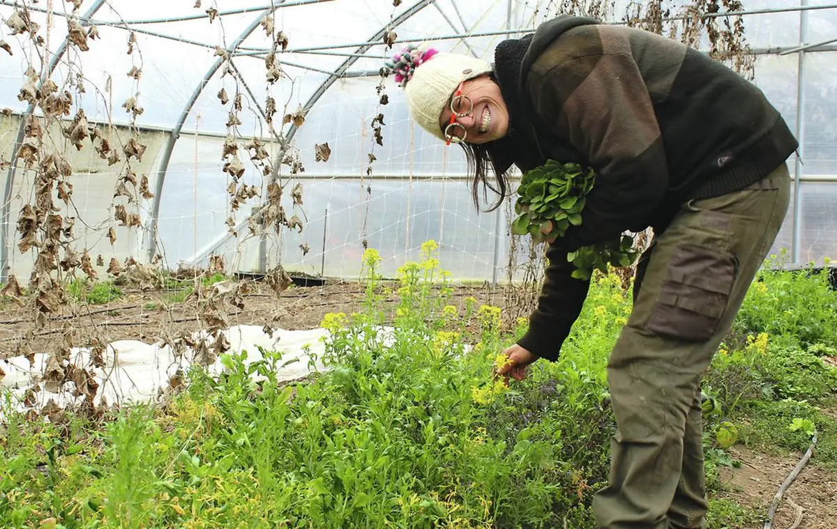 Line Schurrer a toujours la patate et n'est pas du genre à se prendre le chou...