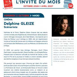 L'invité du mois : Delphine GLEIZE