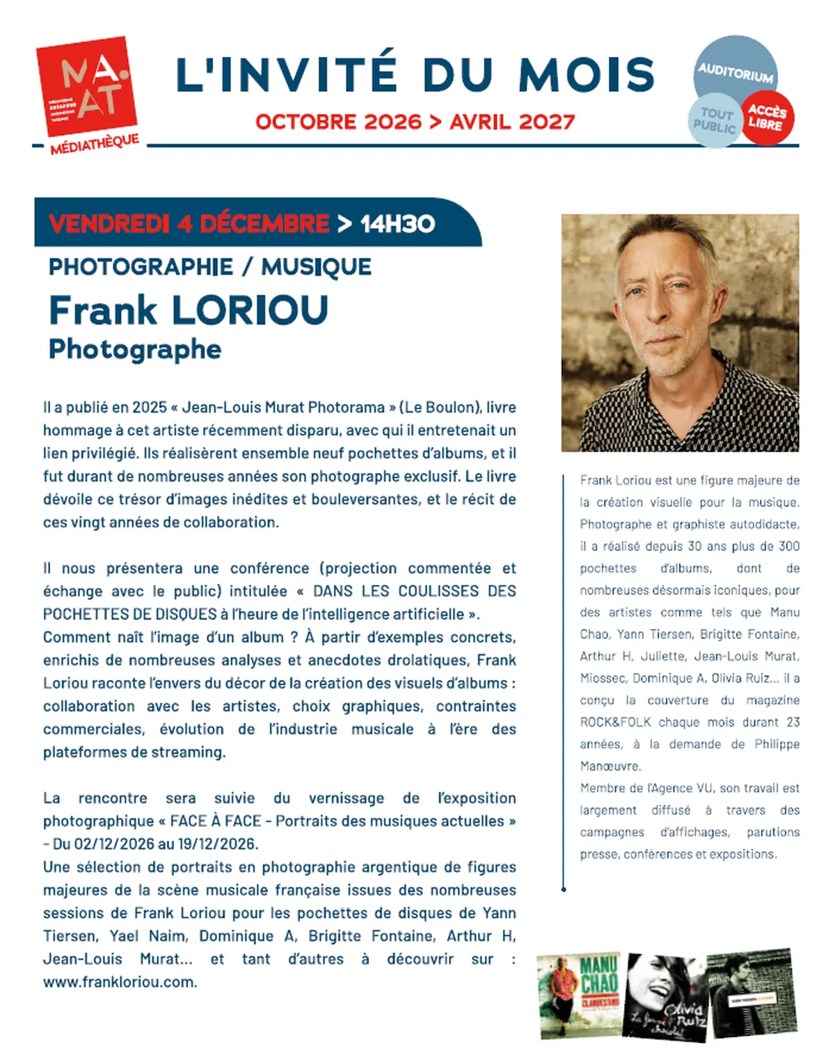 L'invité du mois : Frank Loriou
