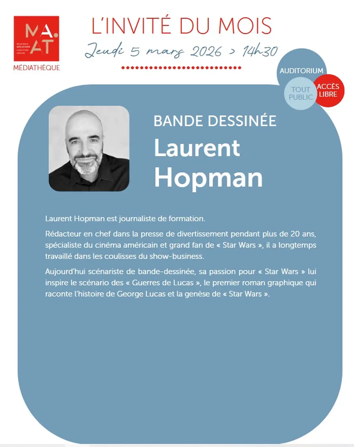 L'invité du mois : Laurent Hopman