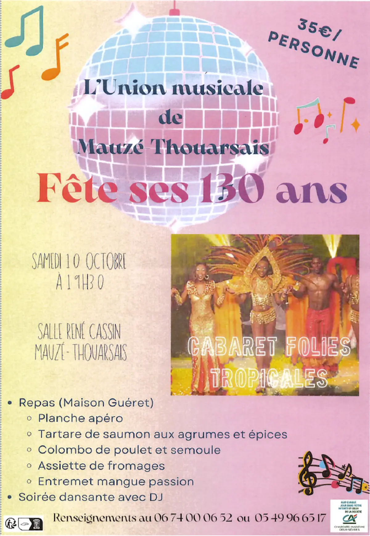 L'union musicale de Mauzé Thouarsais Fête ses 130 ans
