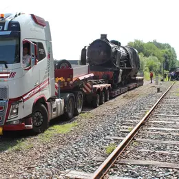 L'unique et gigantesque 141 C arrive au Train Thur Doller !