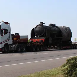 L'unique et gigantesque 141 C arrive au Train Thur Doller !