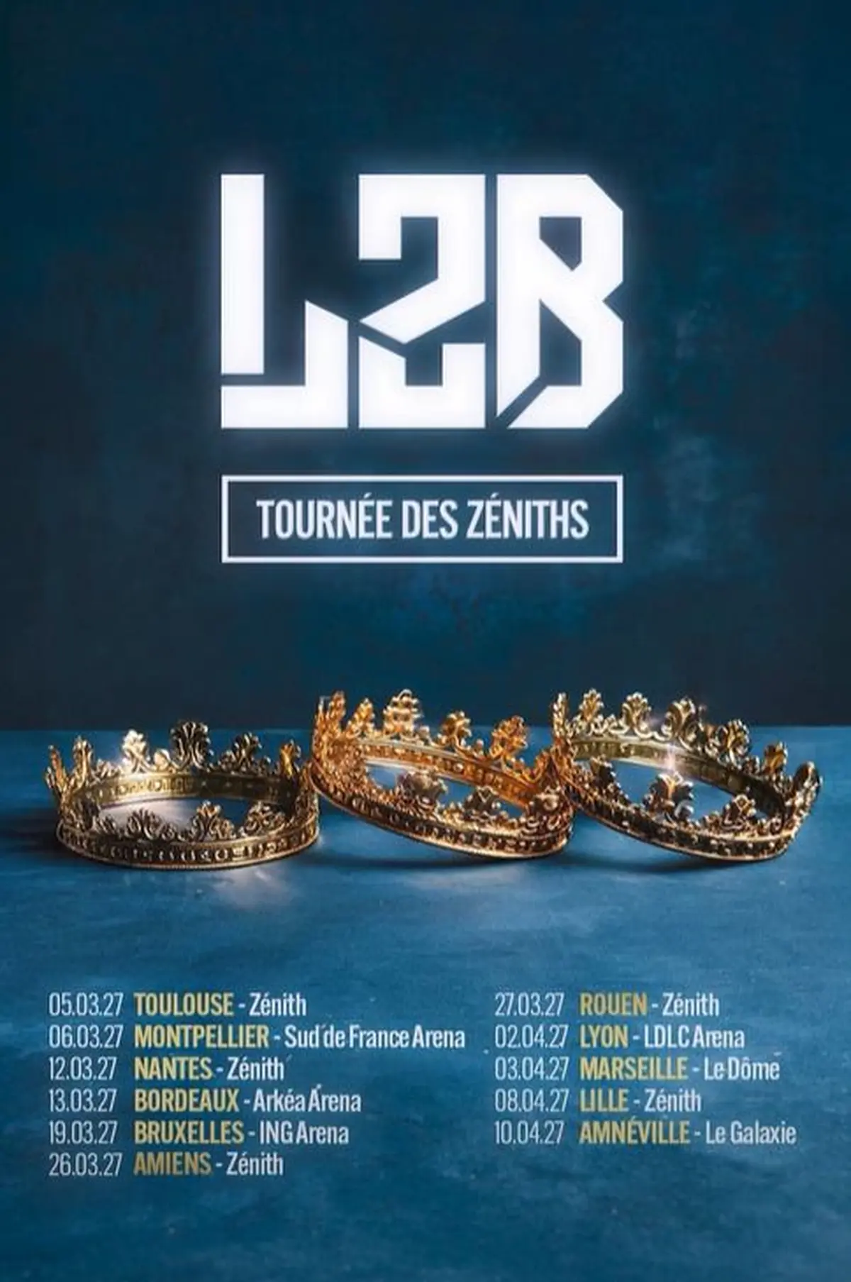 L2B annonce une tournée des Zéniths en 2027