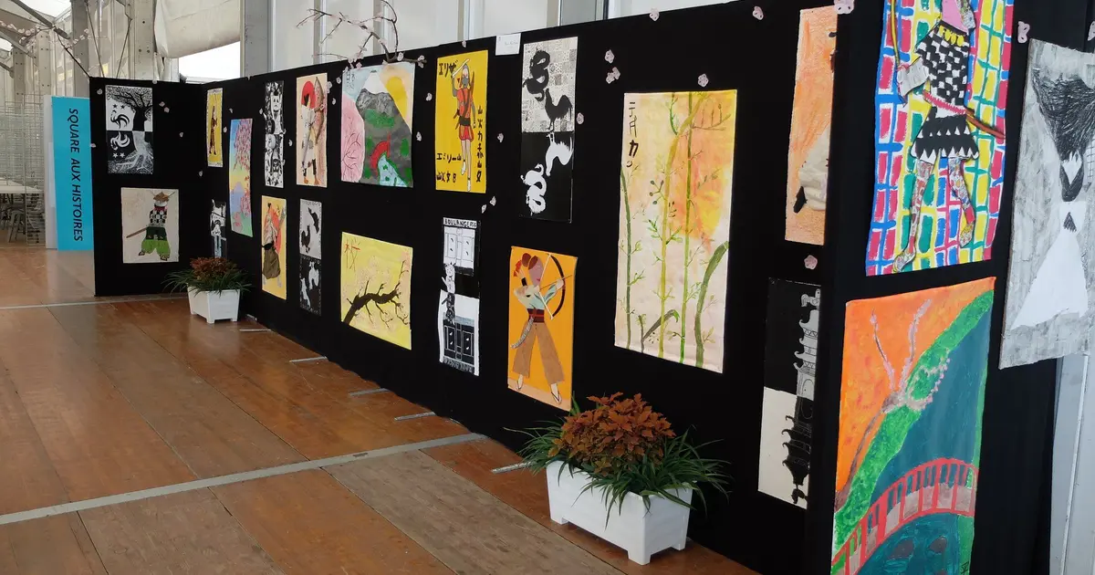 Exposition de la 25e Heure du Livre réalisée par des enfants