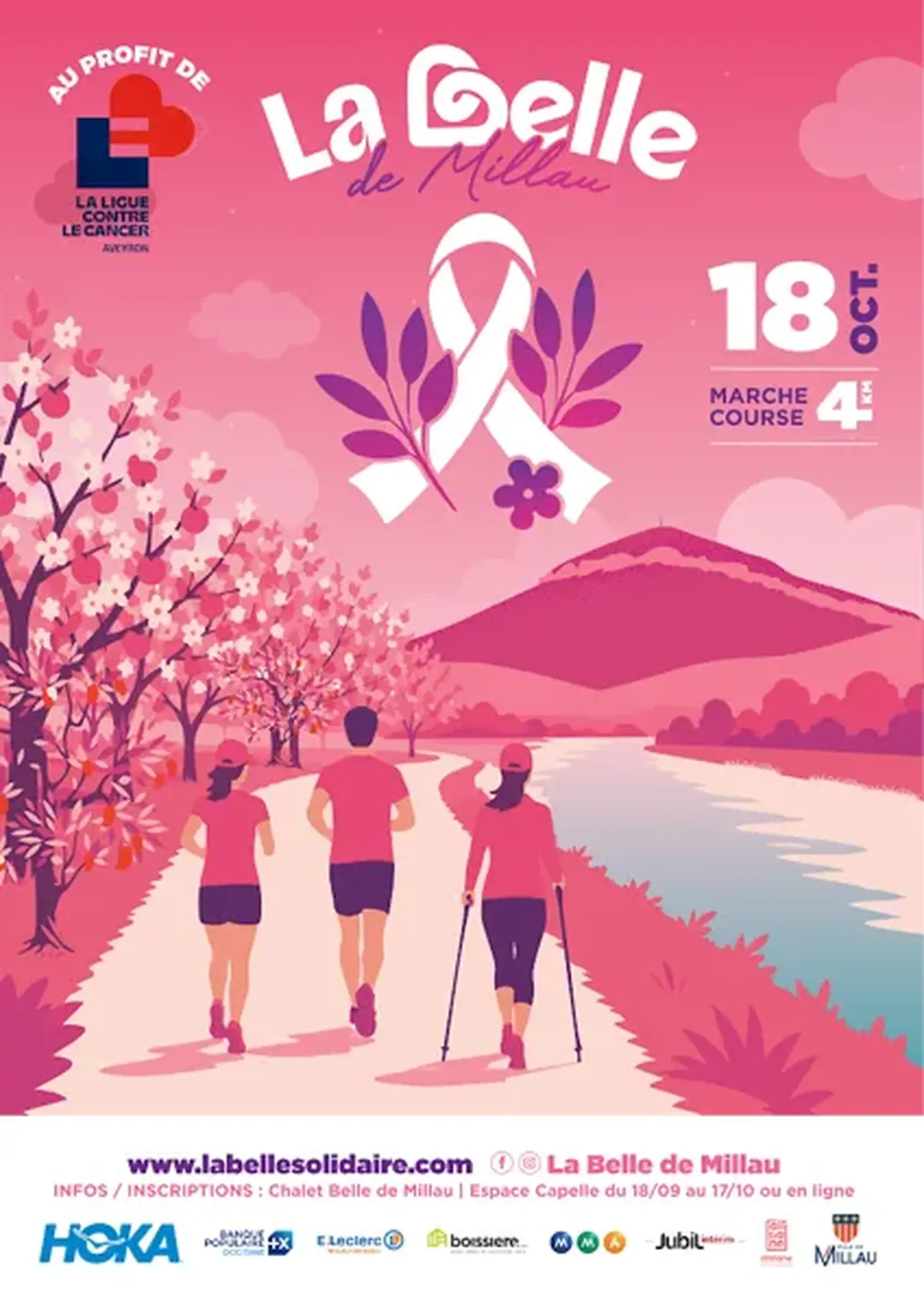 La Belle de Millau (marche, course au profit de la ligue contre la cancer)