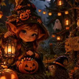 La chasse aux bonbons pour halloween