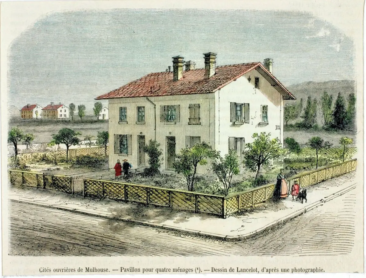 Un modèle de maison dite carré mulhousien