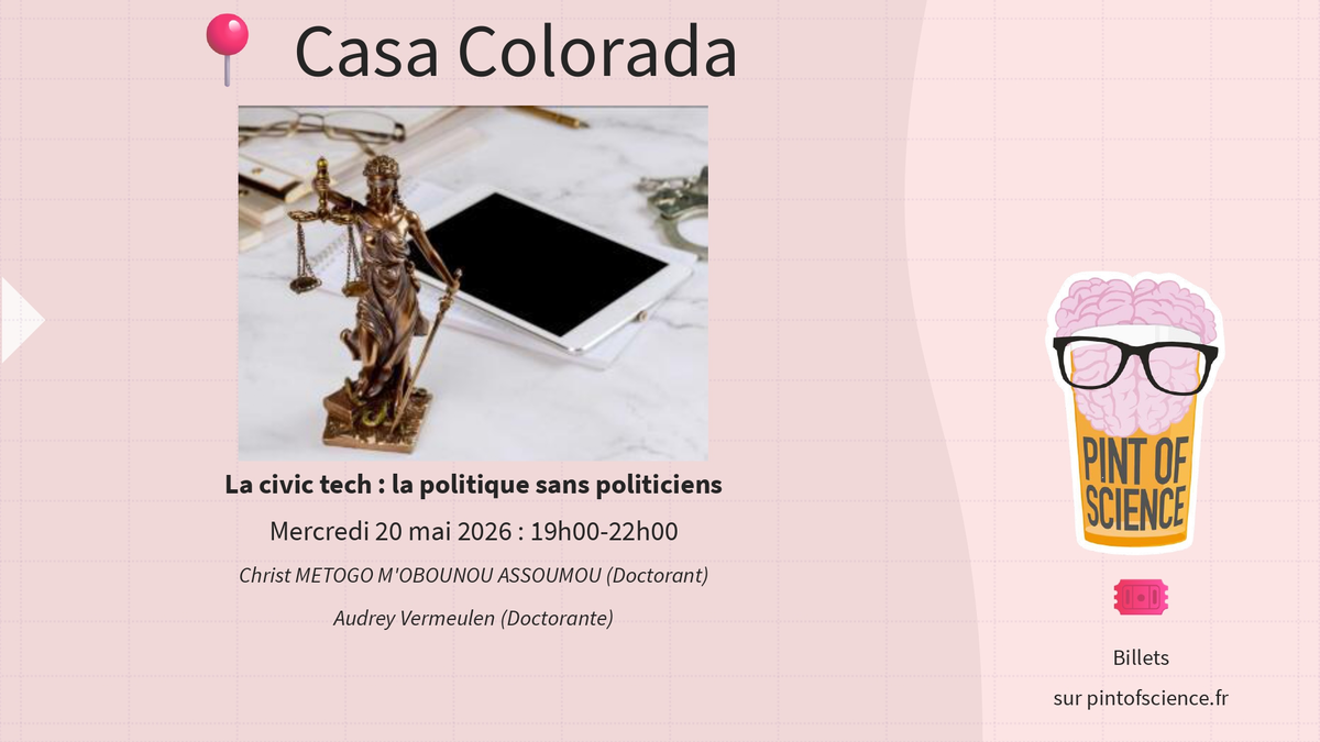 La civic tech : la politique sans politiciens - Pint of Science 2026