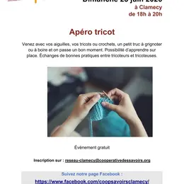 La Coopérative des Savoirs propose : Apéro tricot