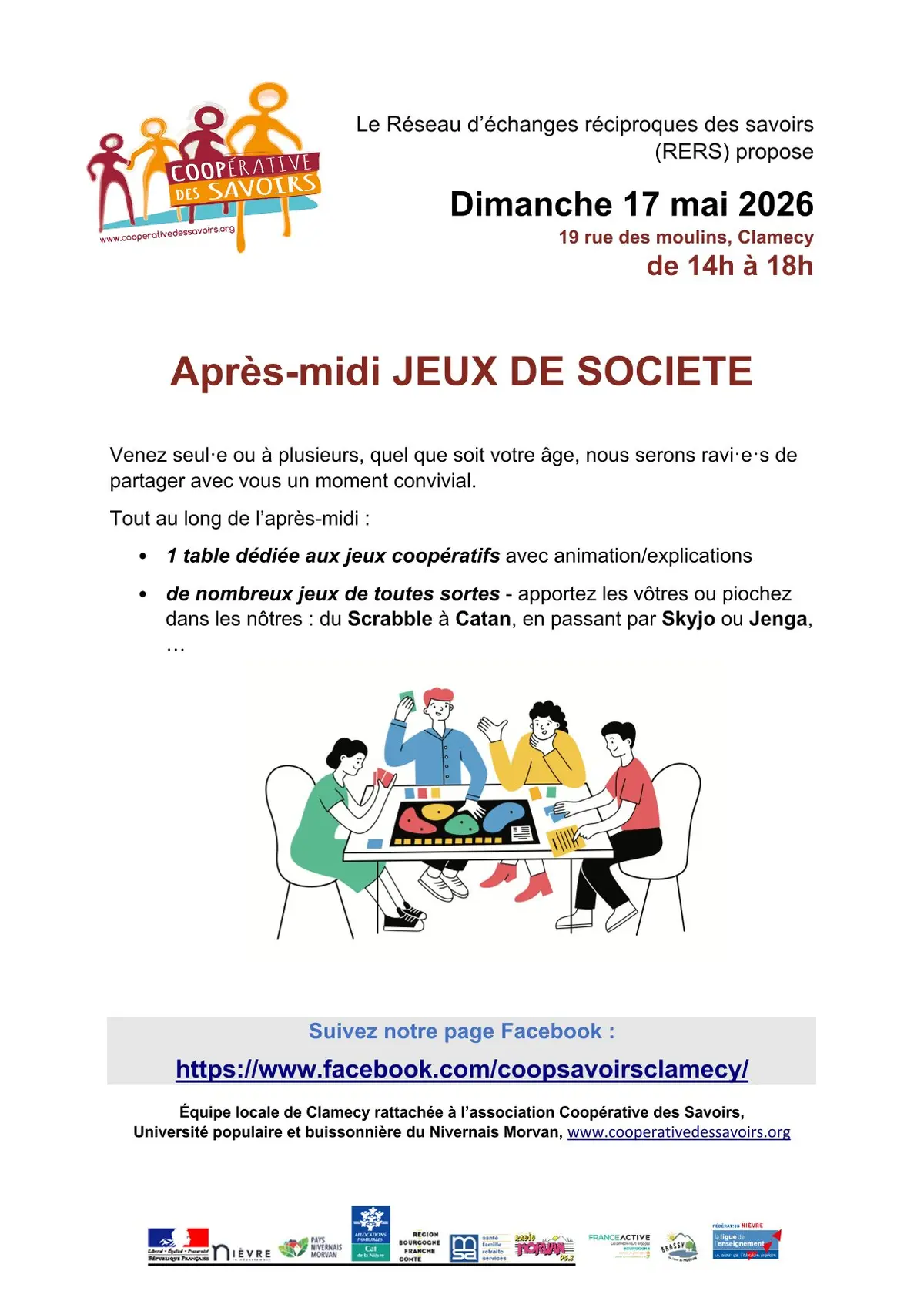 La Coopérative des Savoirs propose : Après-midi jeux de société