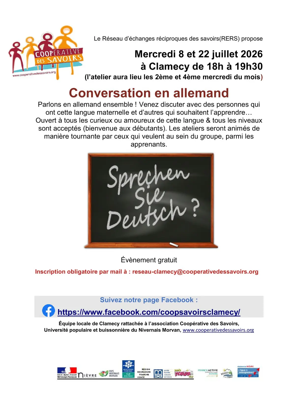 La Coopérative des Savoirs propose :  Conversation en allemand