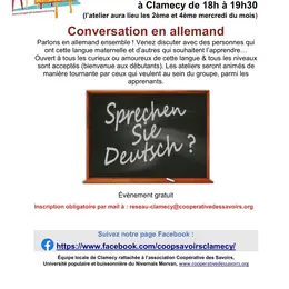 La Coopérative des Savoirs propose :  Conversation en allemand