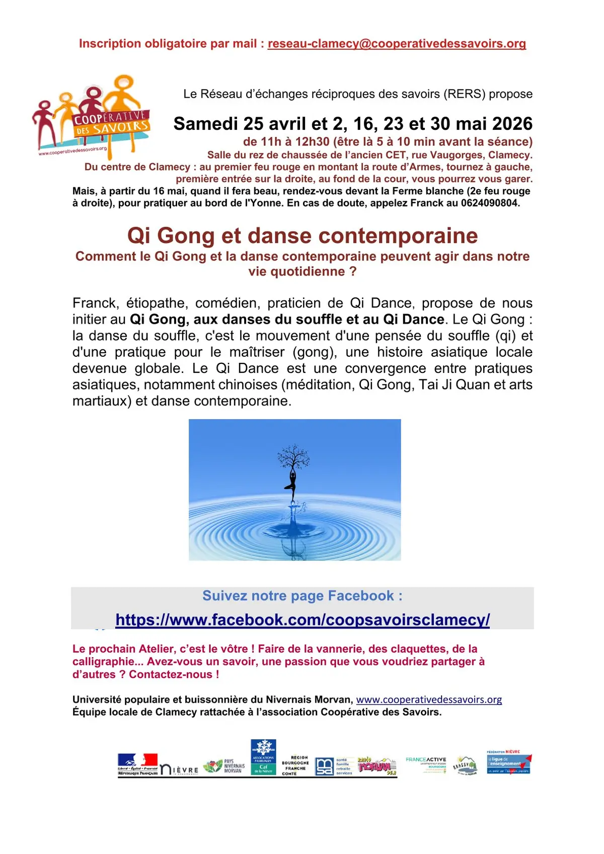 La Coopérative des savoirs  propose : Qi Gong et danse contemporaine