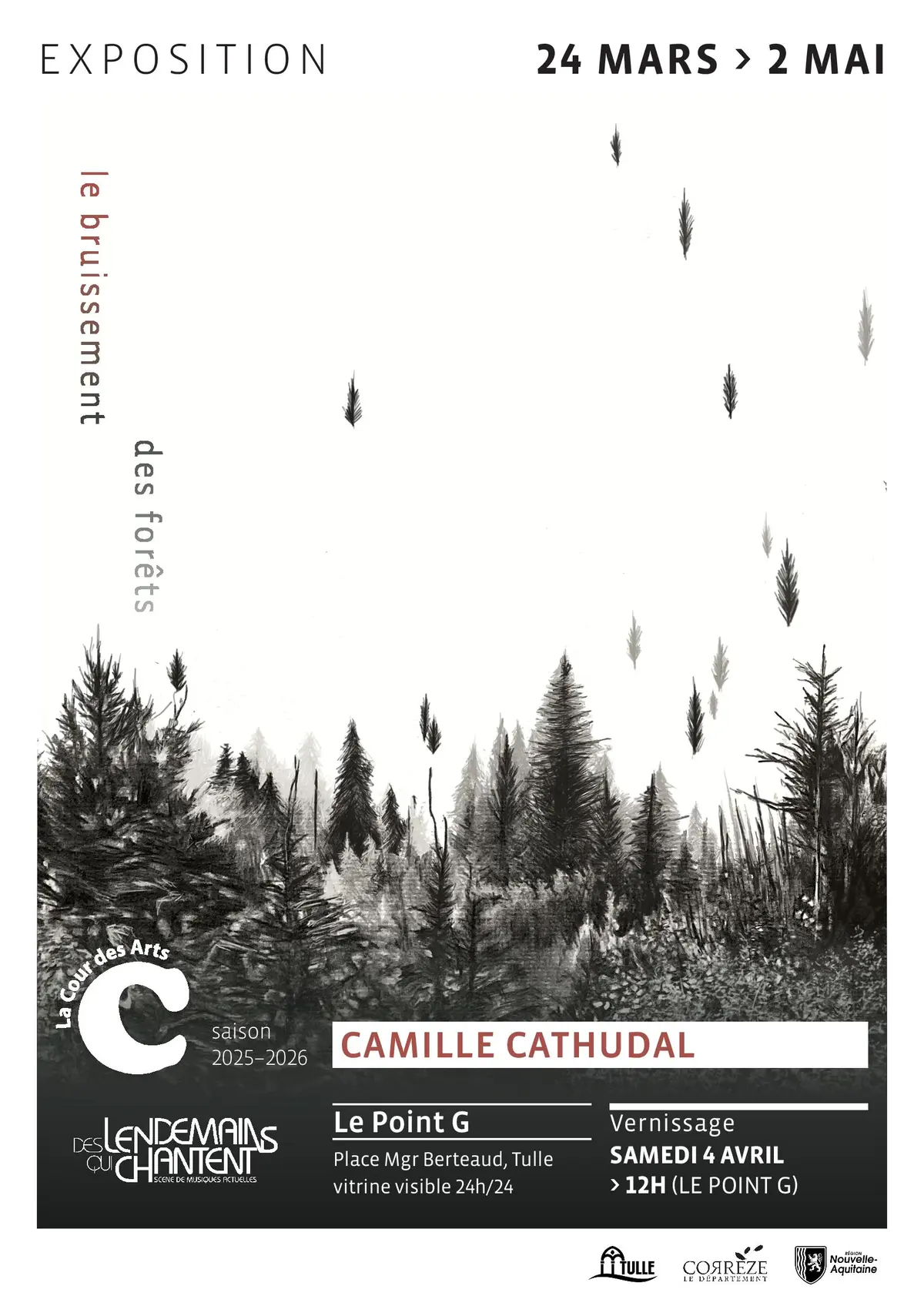 La Cour des Arts : Exposition Le bruissement des forêts de Camille Cathudal