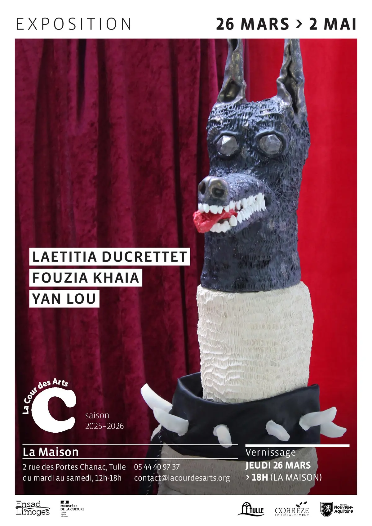 La Cour des Arts  - Exposition : Sans Titre de Laetitia Ducretet - Fouzia Khaia et Yan Lou