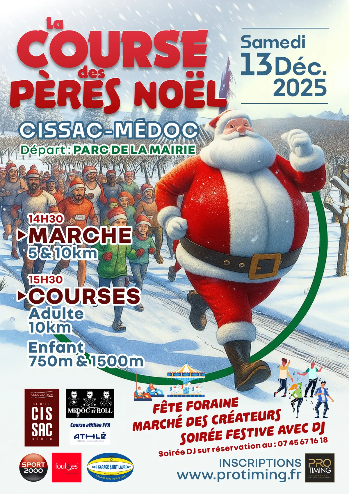 La course des Pères Noël