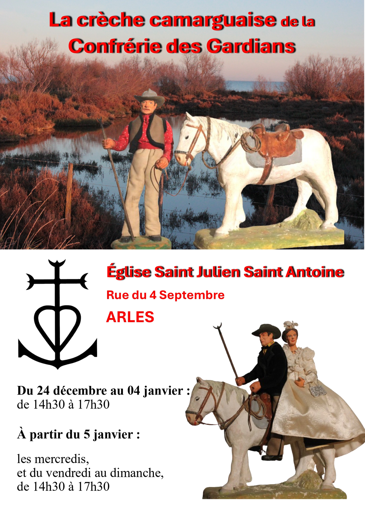 La crèche camarguaise de la Confrérie des Gardians