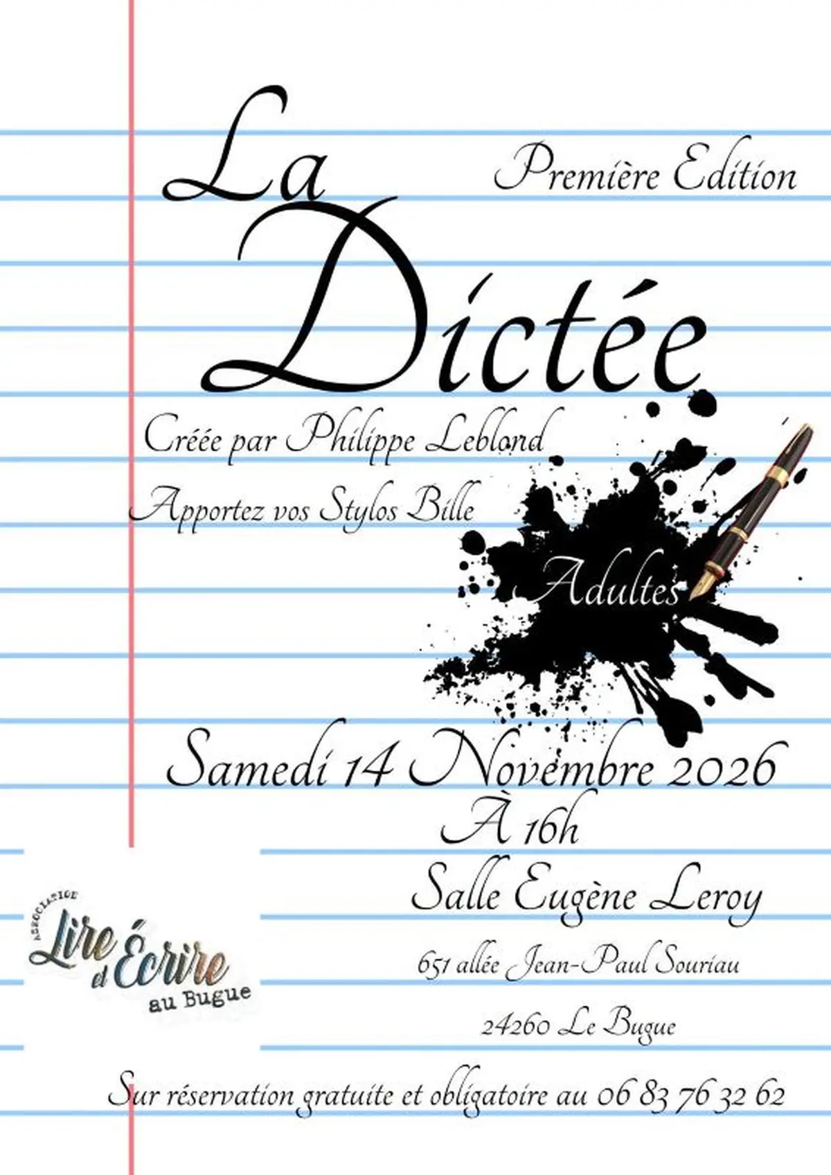 La dictée - Première édition