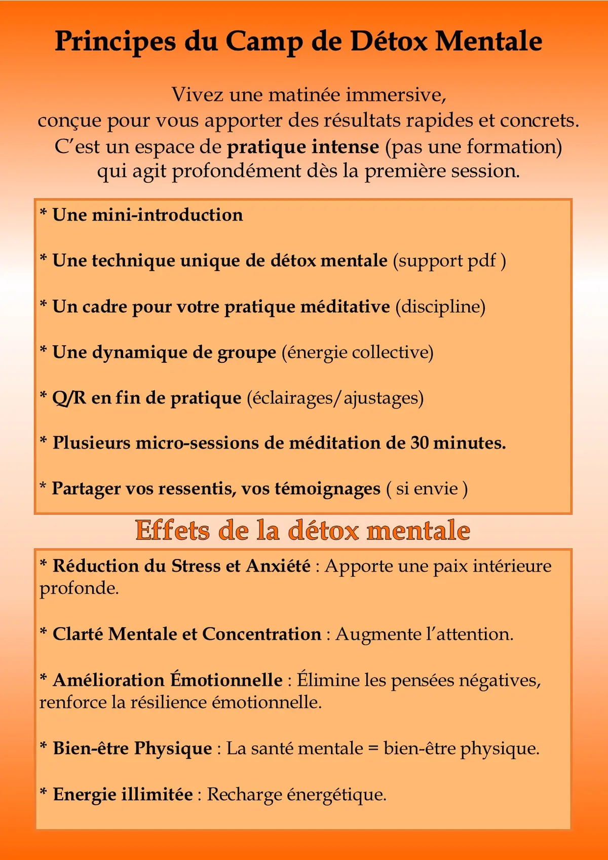 La Fabrik : Camps détox mentale