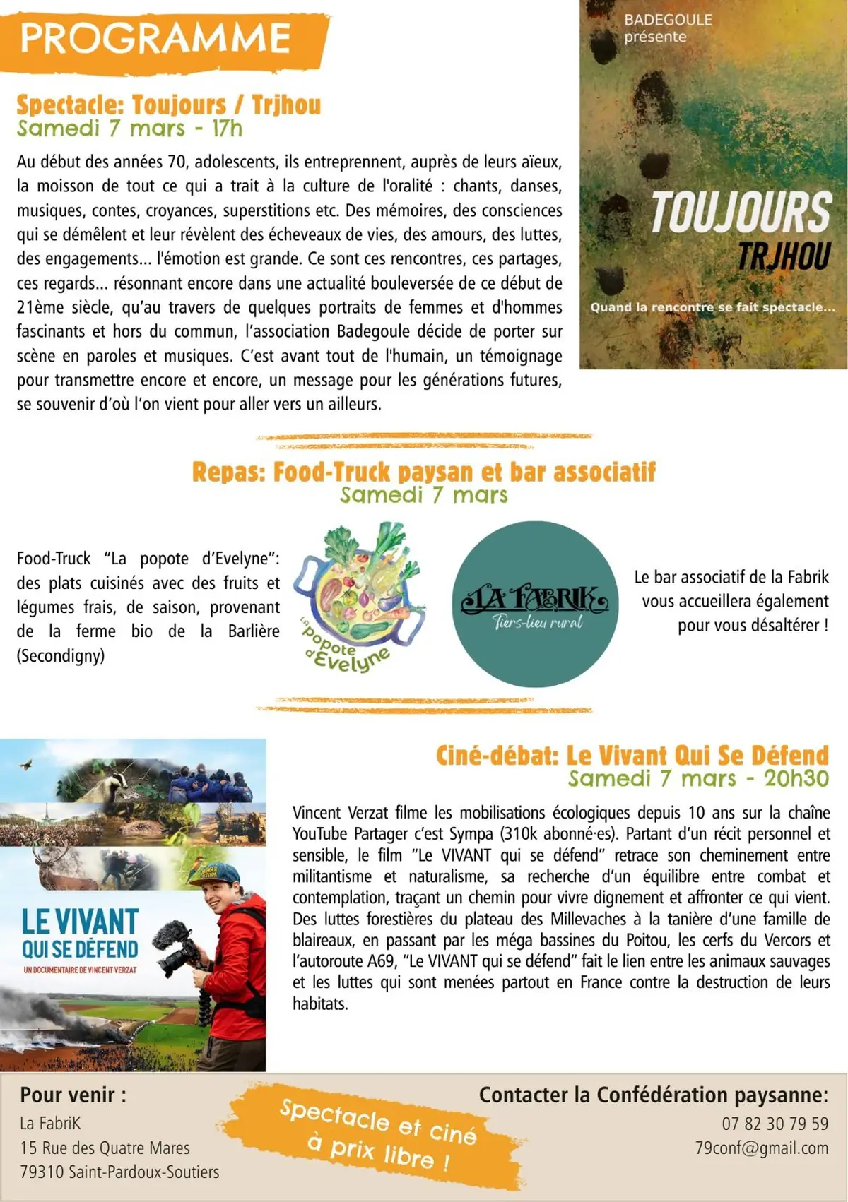 La Fabrik : Spectacle et Ciné-débat