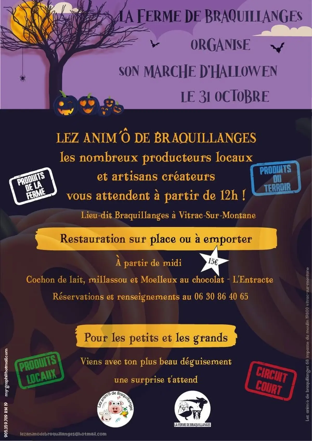 La Ferme de Braquillanges : Marché Halloween