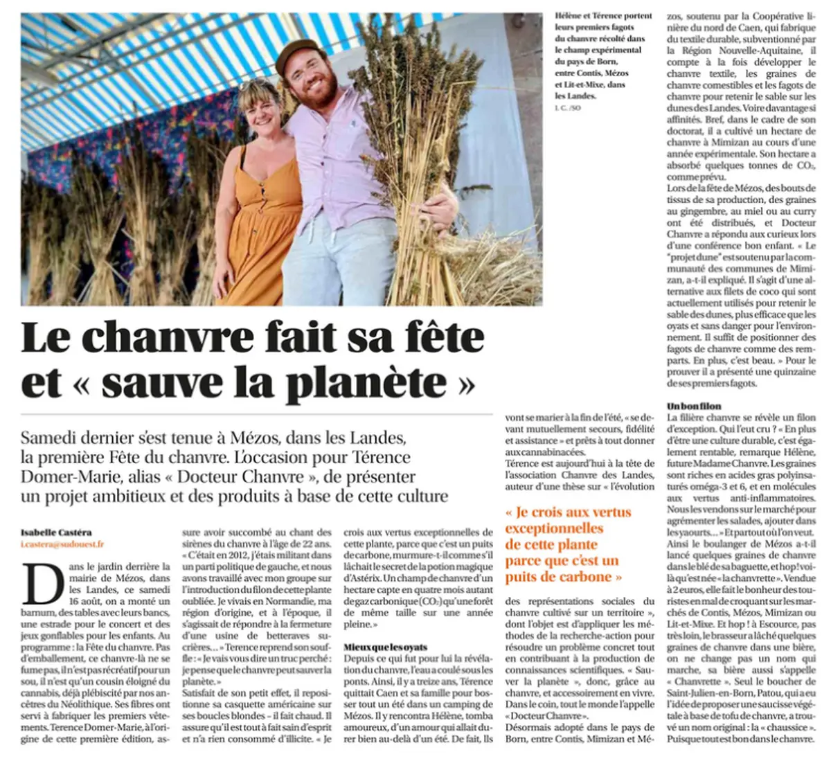 La fête du chanvre à Mézos