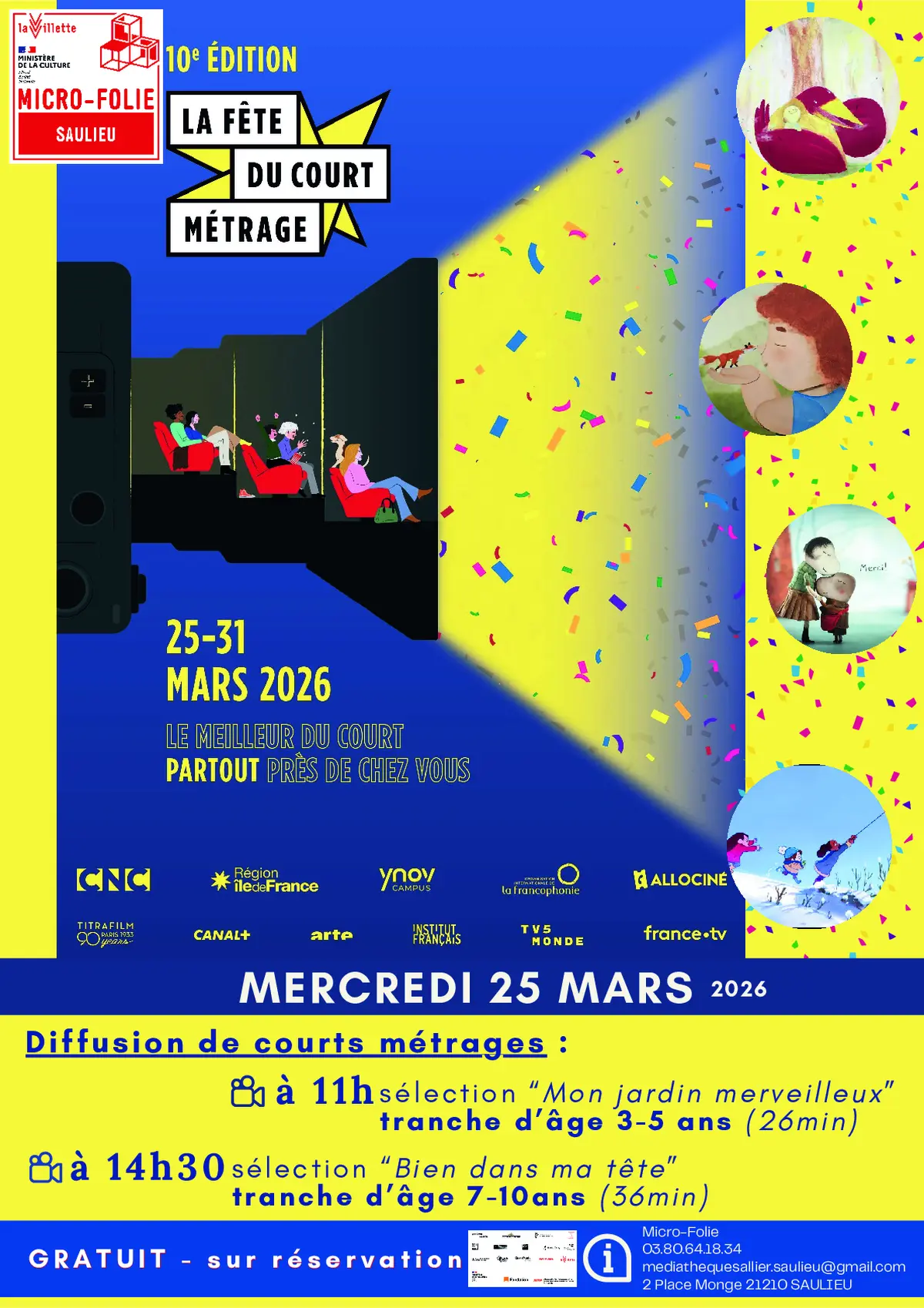 La fête du court métrage à la Micro-Folie de Saulieu