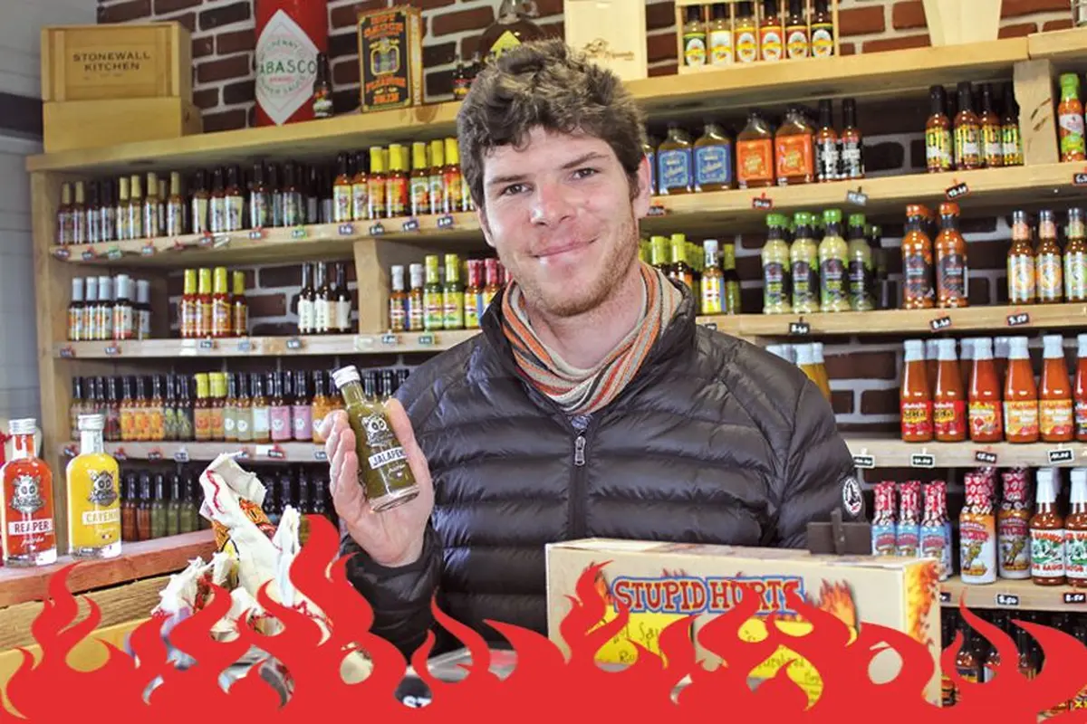 Nicolas Dochter, dans sa boutique qui ne manque pas de piment