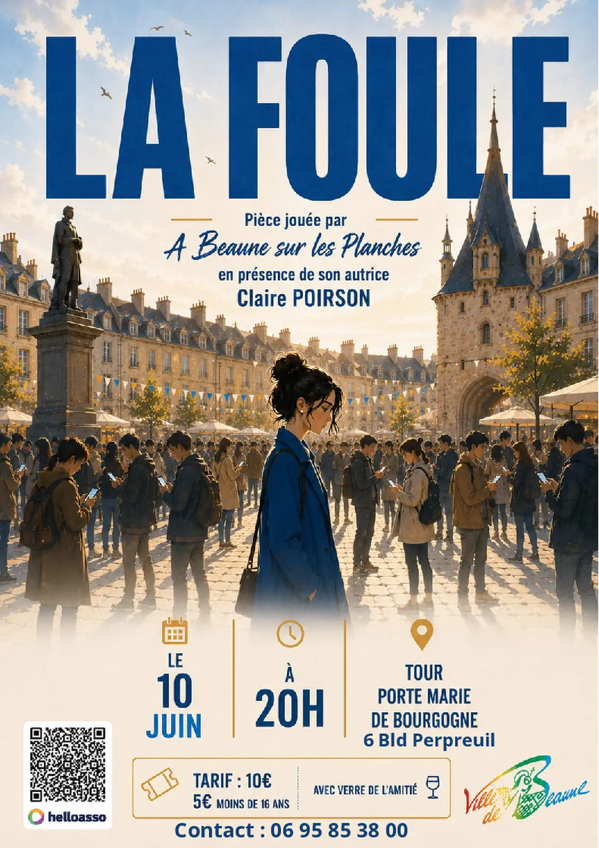 La Foule, Spectacle de la Troupe A Beaune sur les Planches, en présence de l'autrice Claire Poirson