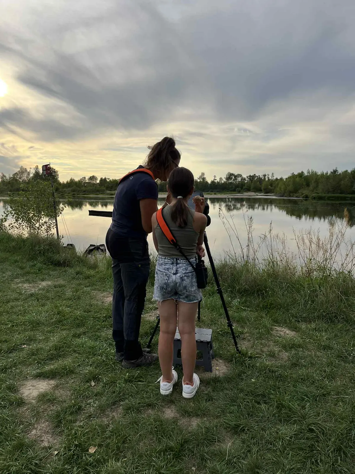 La Loire au coucher du soleil avec la Maison de la Loire