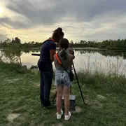 La Loire au coucher du soleil avec la Maison de la Loire