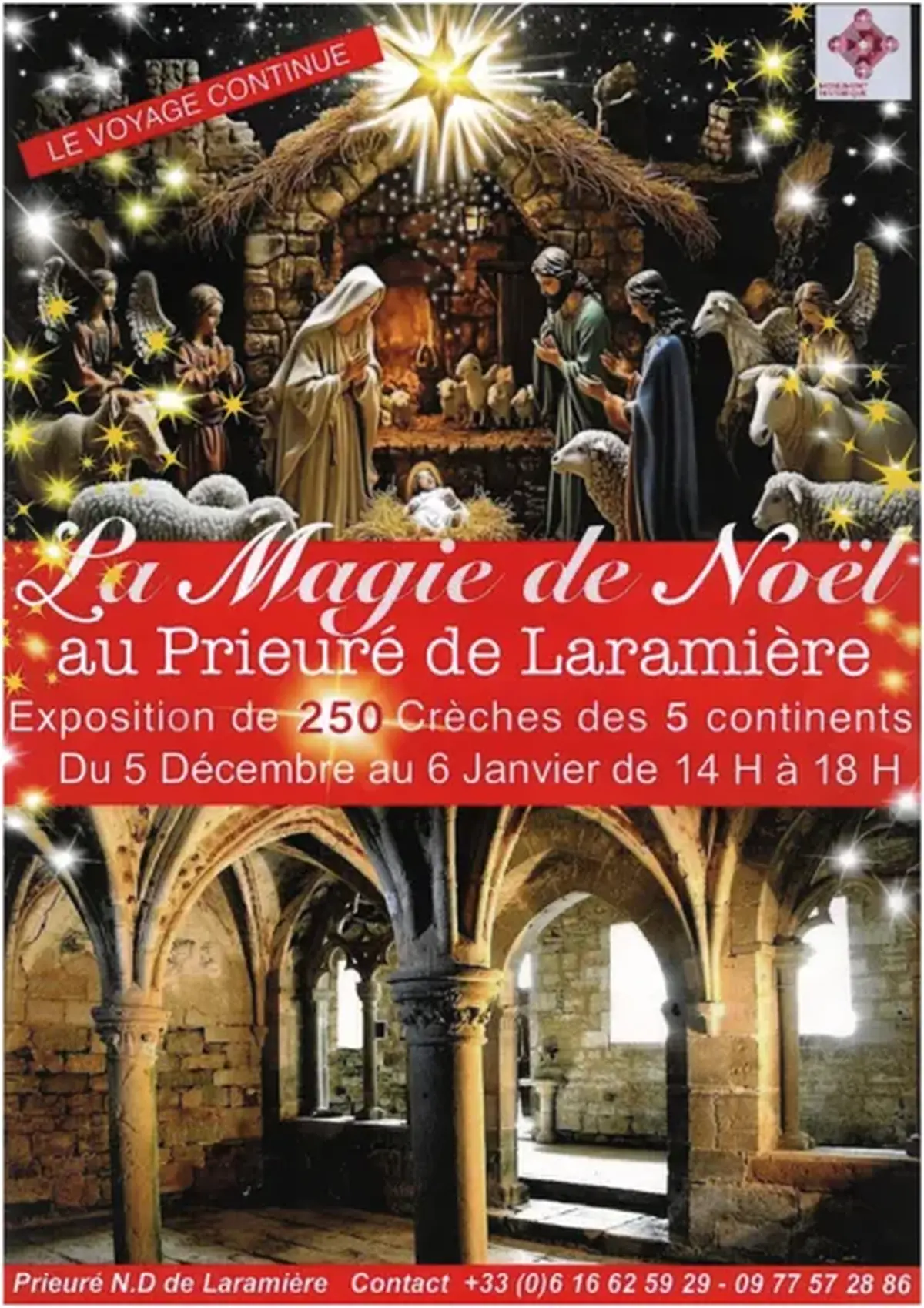 La magie de Noël au Prieuré de Laramière : exposition de 250 crèches