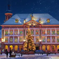 Le calendrier de l'Avent de Gengenbach avec des motifs d'Olaf Hajek &copy; Dieter Wissing