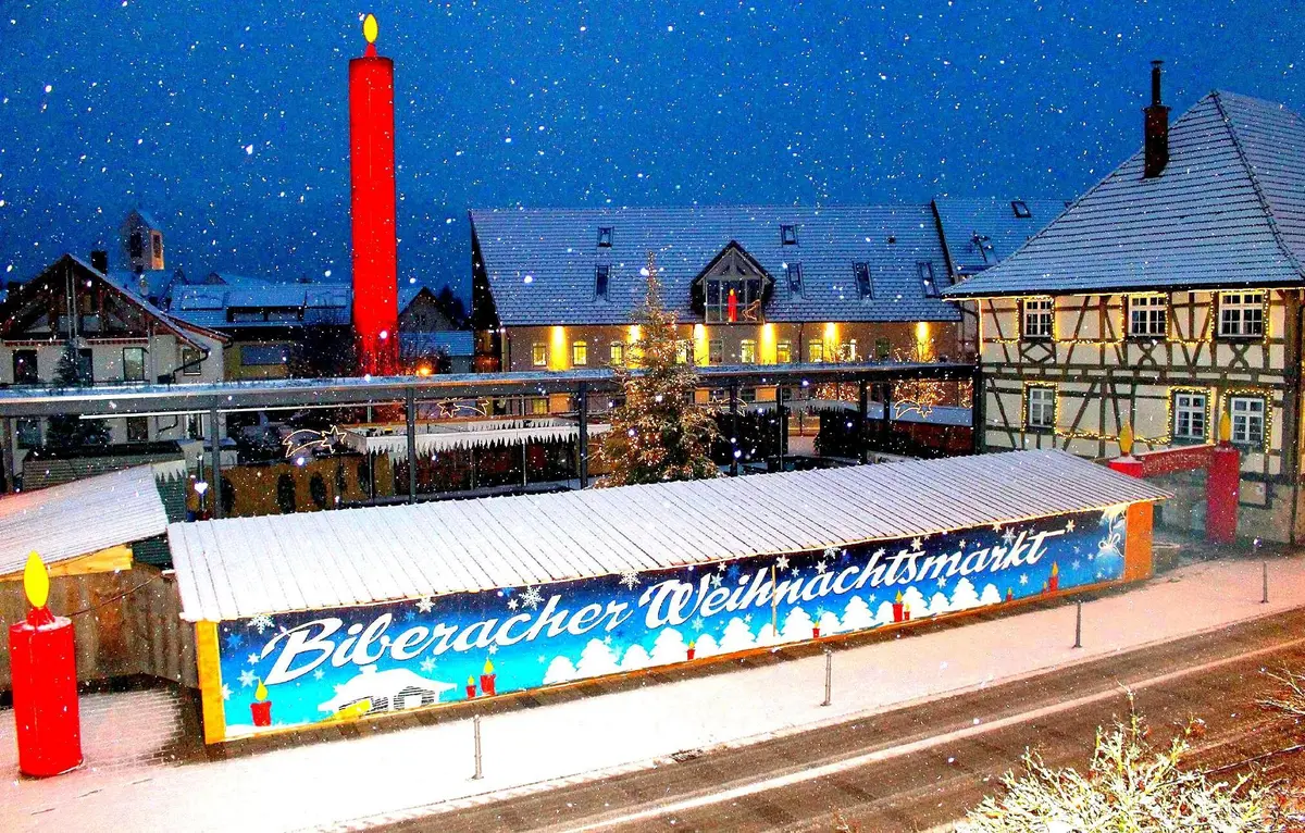 Le Marché de Noël de Biberach enneigé ❄️