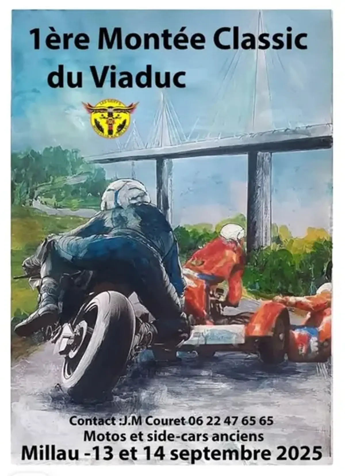 La montée Classic du Viaduc ( motos et side-cars anciens) - Club moto MJC Millau