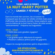 La nuit Harry Potter à la Petite Cabane