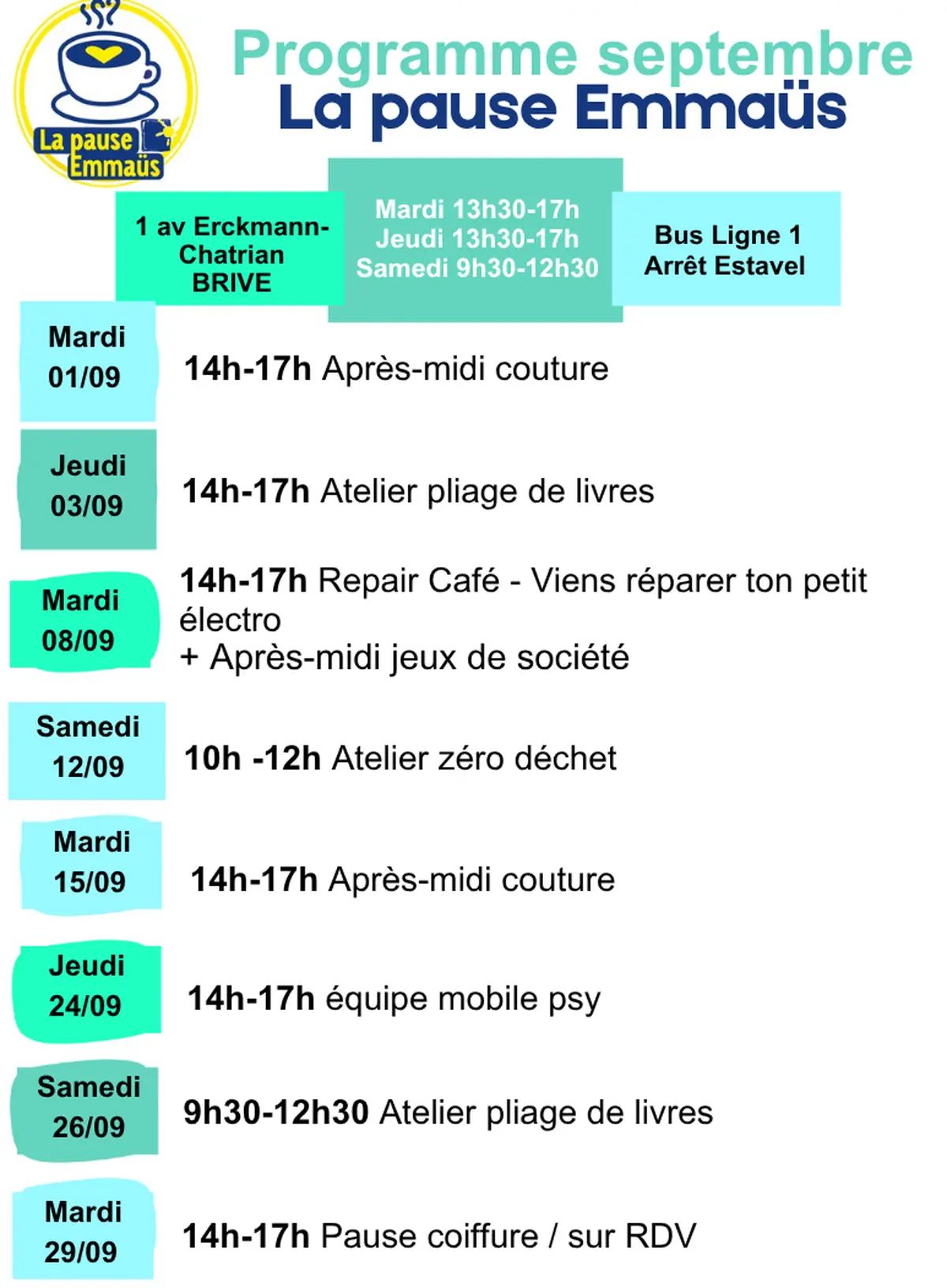 La Pause EMMAÜS : Pause coiffure sur RDV