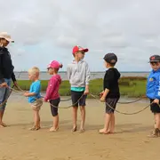 La plage des petits explorateurs à Lanton