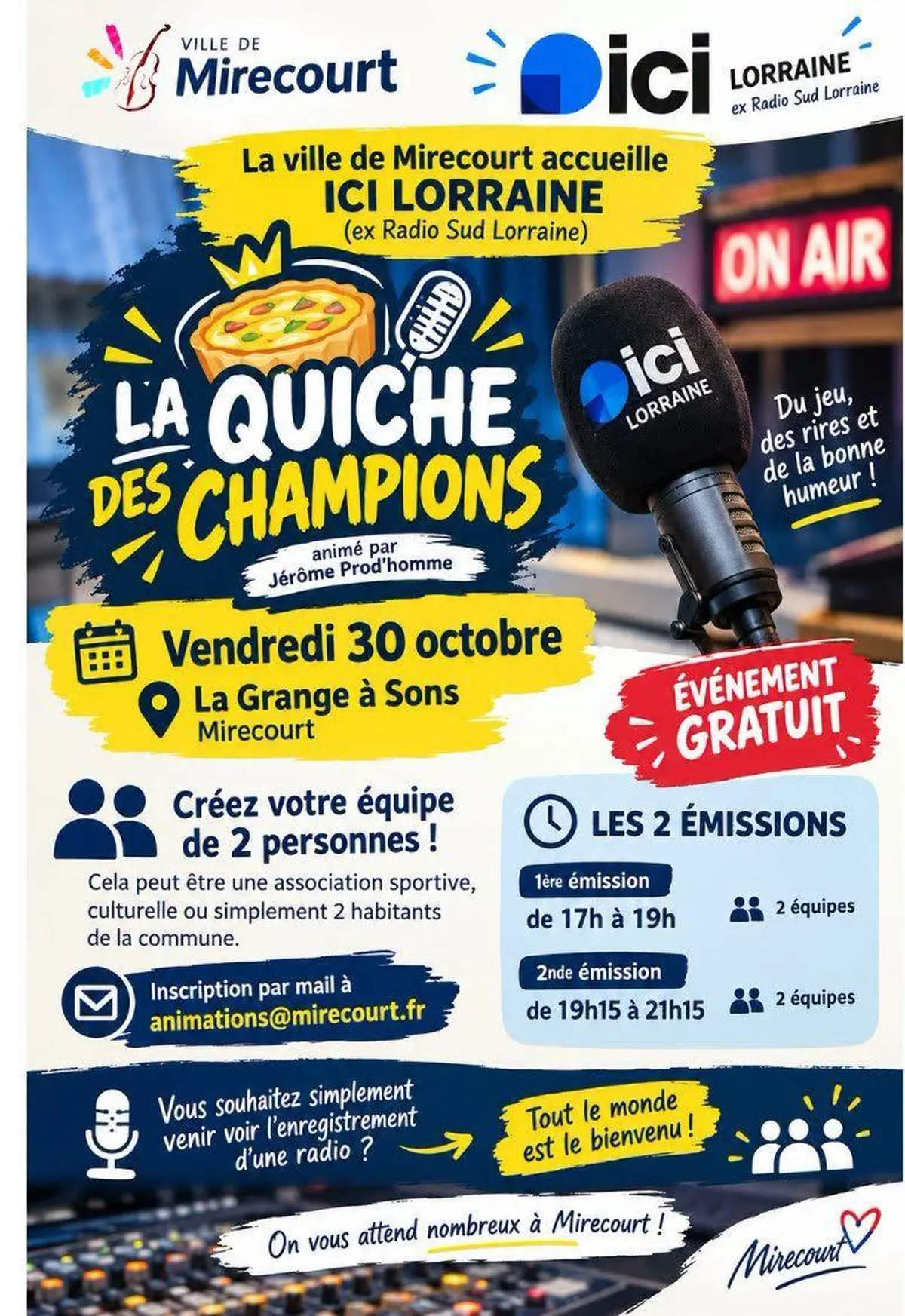 La quiche des champions débarque à Mirecourt